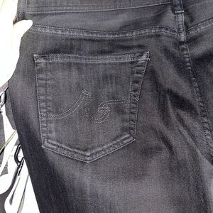 Black straight leg mens pants